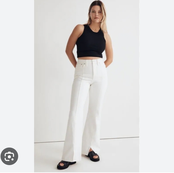 Madewell Denim - Madewell Baggy Flare Jeans Size 32 Cream